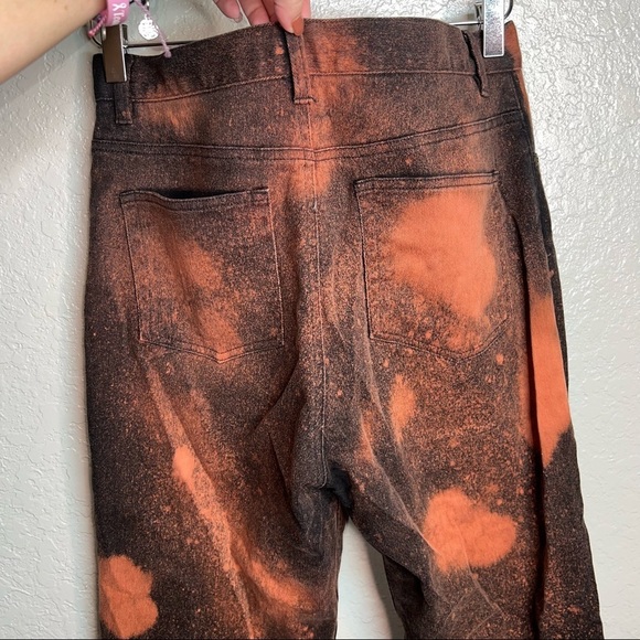 Black Reverse Tie Dye Stretch Jeans - Picture 10 of 10